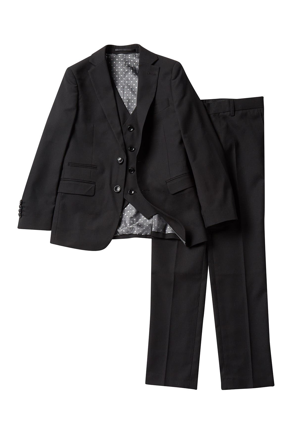 Formal Kids Wear Dressy suit for children Boys 5 Piece Mat Black Suit